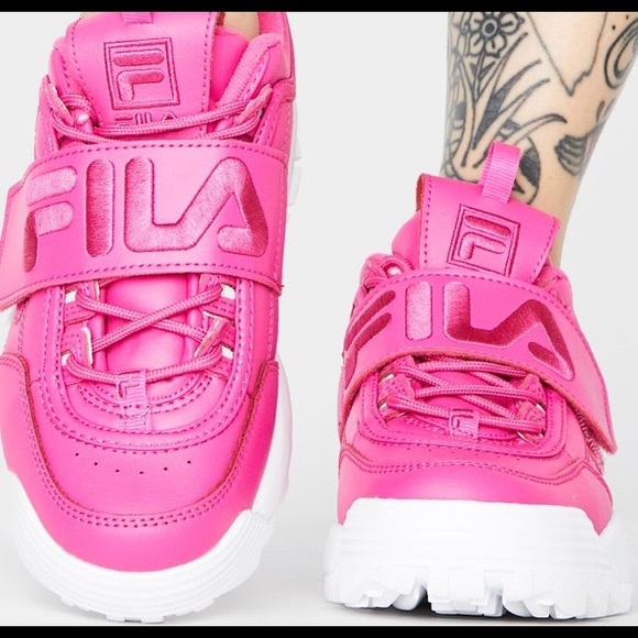 fila disruptor 2 glossy pink